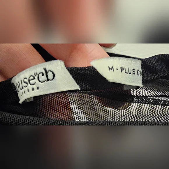 House of CB Black Mesh Beatrice Dress Size Medium Plus Cup NWOT - Picture 6 of 6